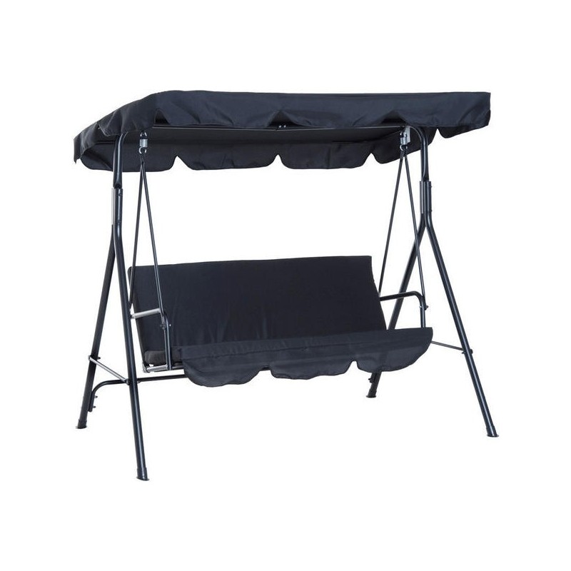 Hintaágy háromszemélyes acél vázzal Hintaágy háromszemélyes acél vázzal