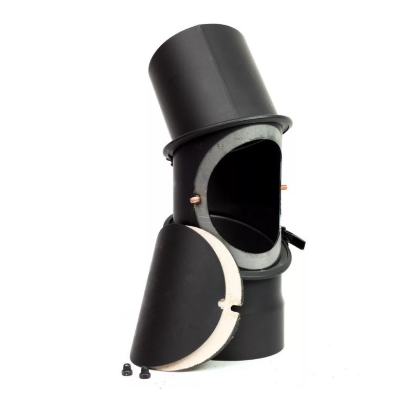 Bertrams állítható füstcső könyök 130 mm 0–90° 2 mm vastagfalú