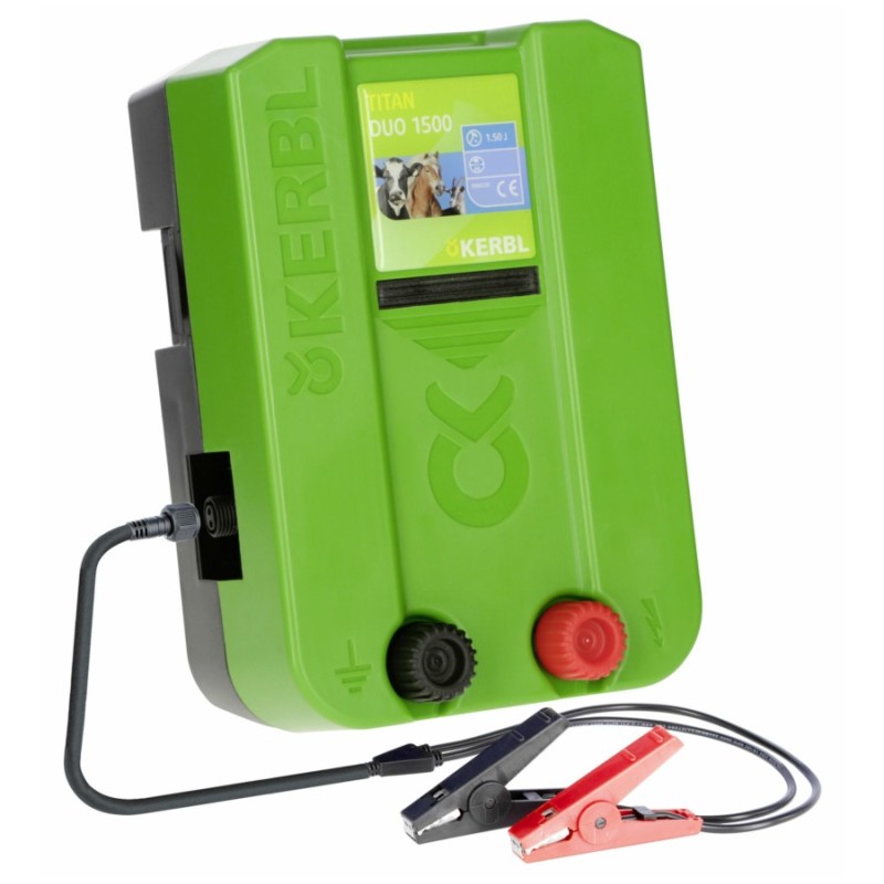 KERBL TITAN DUO 1500 villanypásztor készülék 12 V / 230 V 1,5 J 392511
