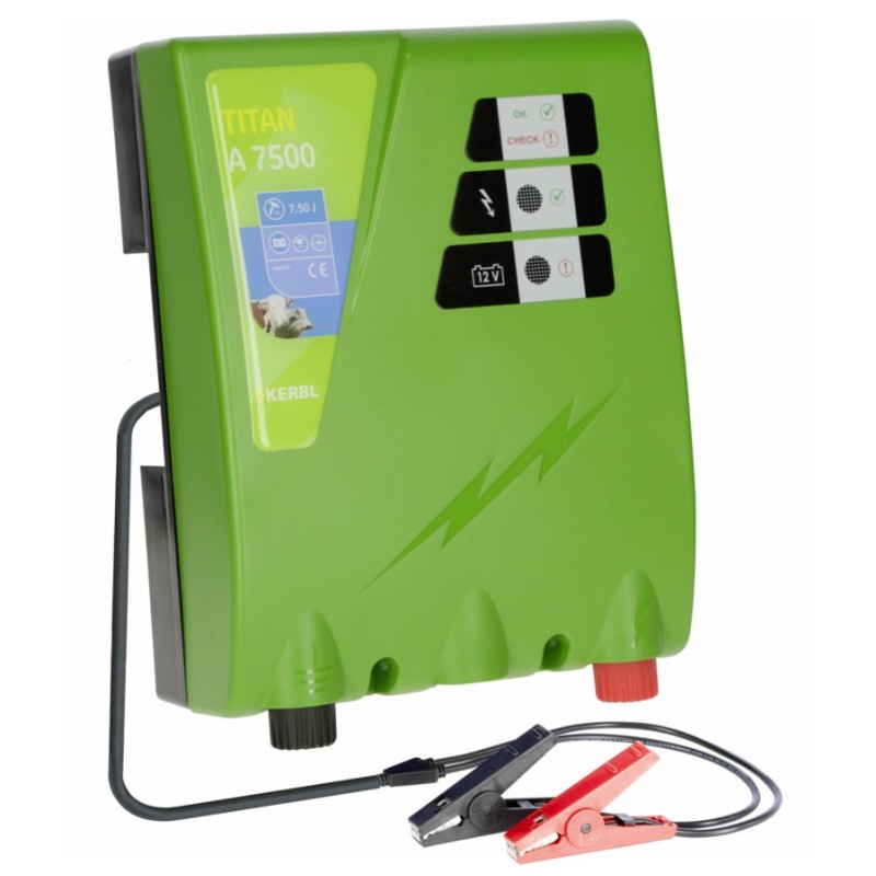 KERBL TITAN A 7500 akkus villanypásztor készülék 12 V 7.5 J 392527