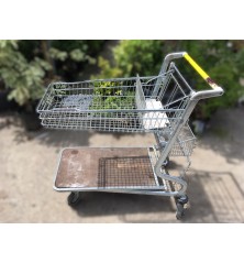 Bevásárló kocsi, használt, a barkács- és kertészeti áruházkocsi