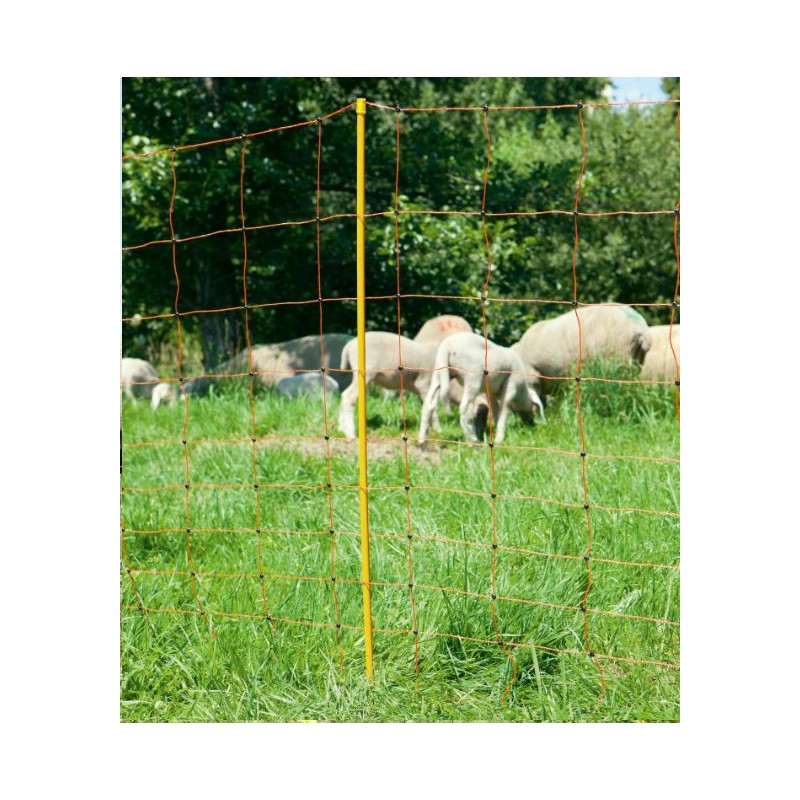 Villanypásztor juhháló OviNet narancssárga 50m, 108cm egy leszúró tüskével Villanypásztor juhháló OviNet narancssárga 50m, 108cm egy leszúró tüskével