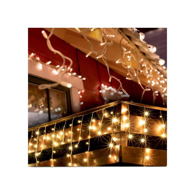 Fényfüzér 300 LED jégcsap fényfüggöny hideg fehér 5+10m 8 program kültéri beltéri Fényfüzér 300 LED jégcsap fényfüggöny hideg fehér 5+10m 8 program kültéri beltéri