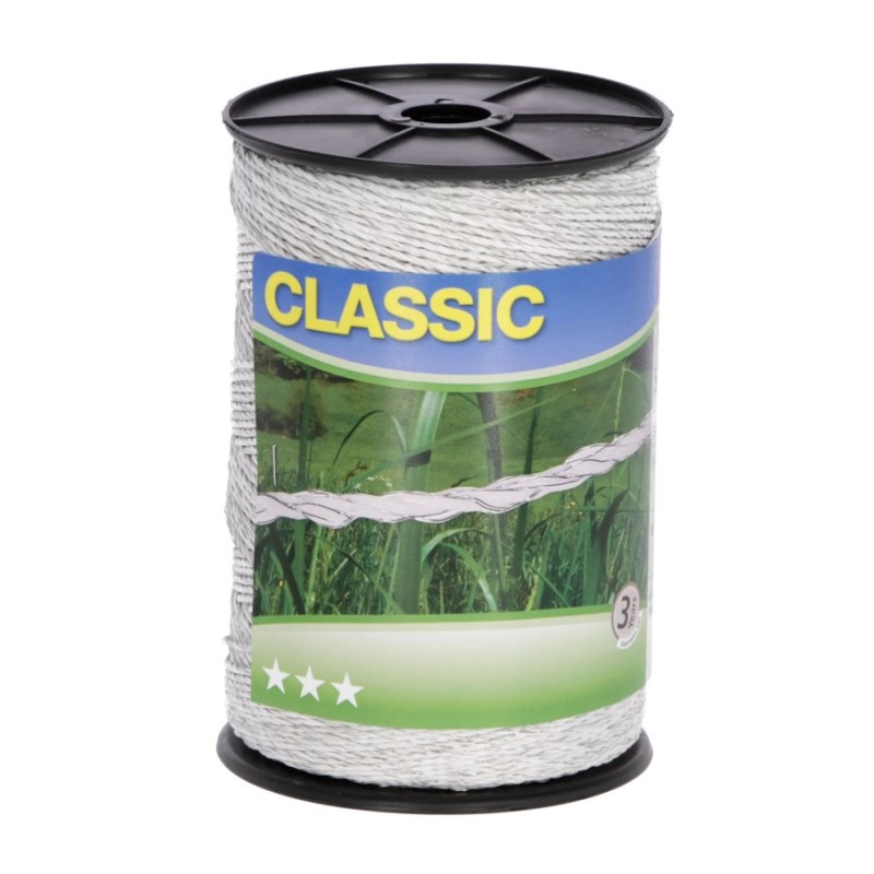Villanypásztor vezeték CLASSIC 500m 3.87ohm/m 80 kg fehér