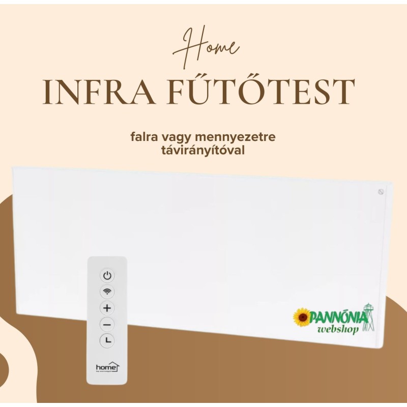 HOME FKIR701 infra elektromos hibrid fűtőtest 700W heti program falra WIFI