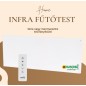HOME FKIR701 infra elektromos hibrid fűtőtest 700W heti program falra WIFI