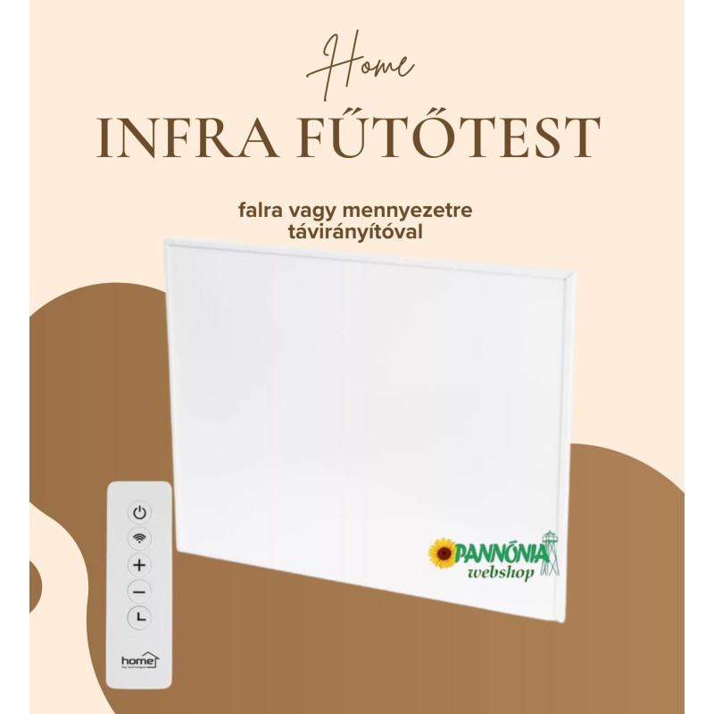 HOME FKIR 351 infra hibrid elektromos fűtőpanel – 350 W, falra szerelhető