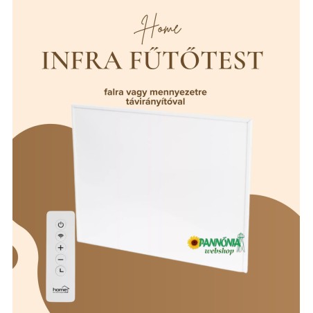 HOME FKIR 351 infra hibrid elektromos fűtőpanel – 350 W, falra szerelhető