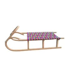 Klasszikus Fa Szánkó fogantyúval támla nélkül 117cm