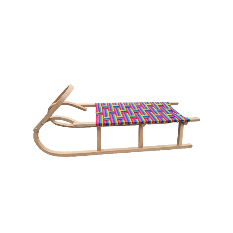 Klasszikus Fa Szánkó fogantyúval támla nélkül 117cm