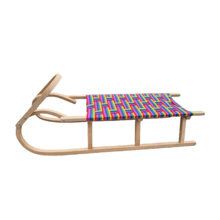 Klasszikus Fa Szánkó fogantyúval támla nélkül 117cm