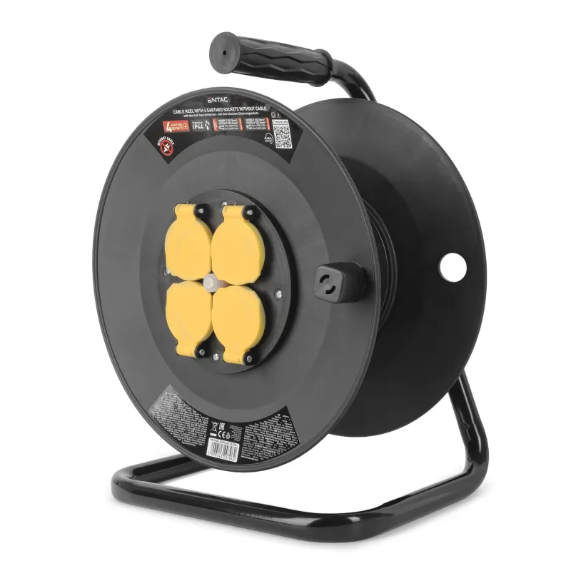 Entac Kábeldob 4 Foglalat IP44 Kábel nélkül max.50m