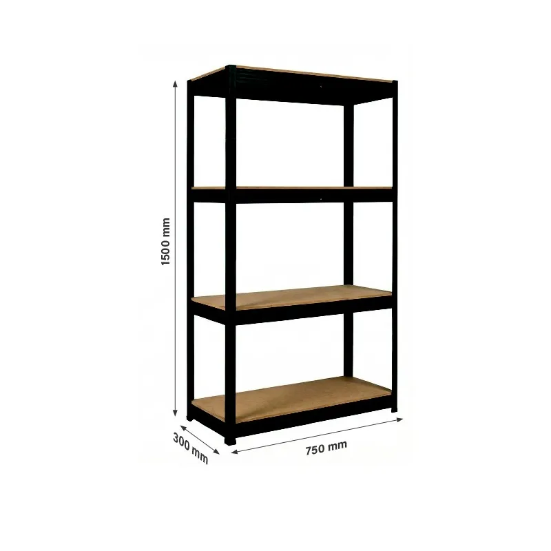 Salgó polc RPX-RAF 4 polc 150×75×30cm 100kg fekete