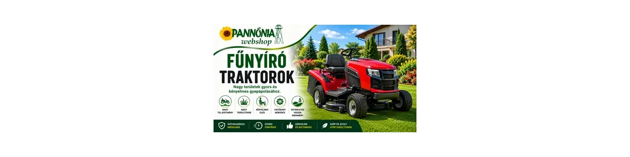 Fűnyíró traktorok | Kényelmes és gyors gyepápolás nagy területeken